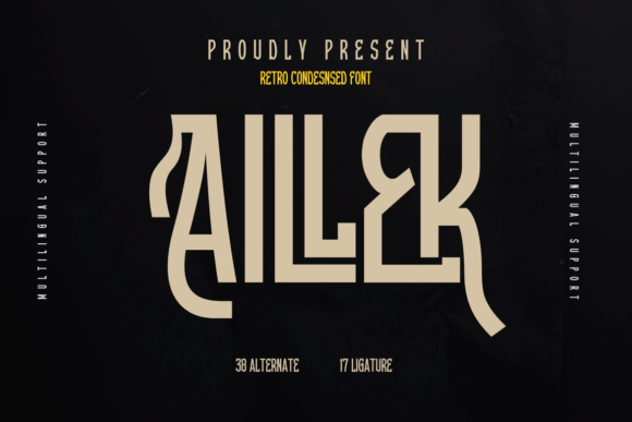 Aillek: The Retro Display Font for Handmade Branding