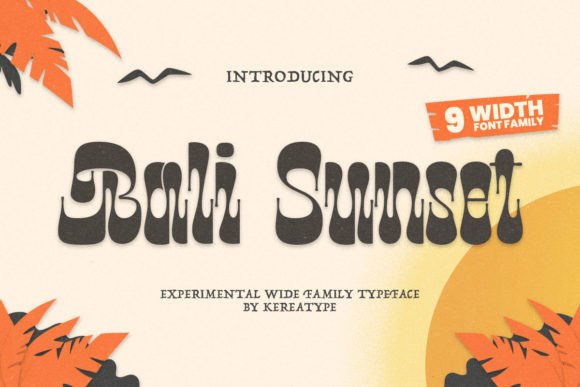 Bali Sunset Display Font for Psychedelic Branding
