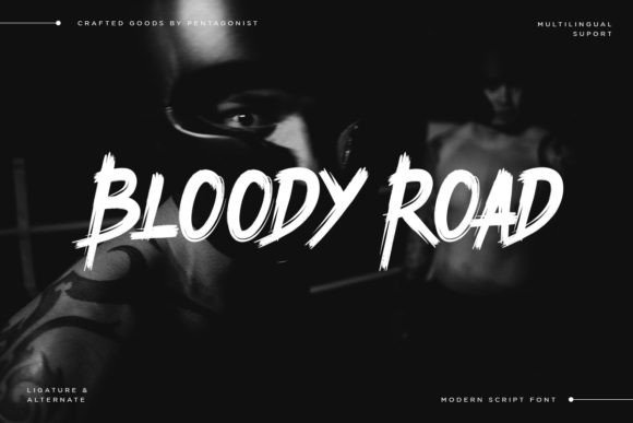 Bloody Road: A Provocative Display Font for Bold Web Design