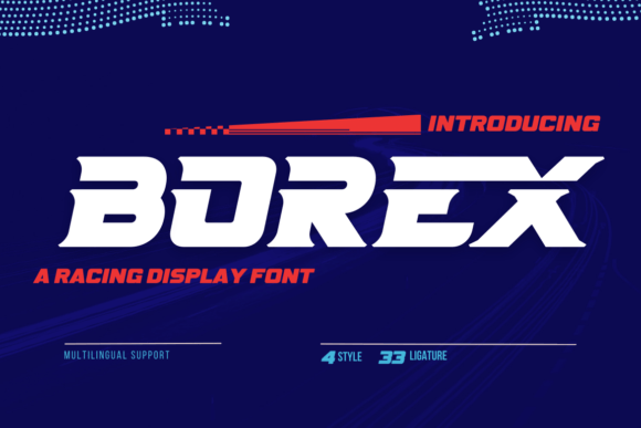 Borex: The Ultimate Display Font for Racing and Bold Design