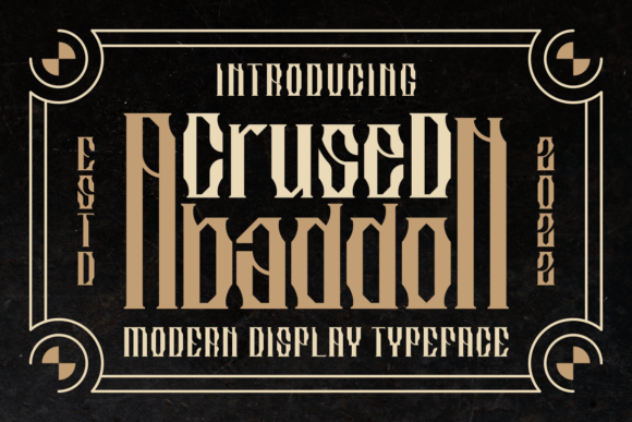 Crused Abaddon: The Unique Display Font for Bold Brand Identity
