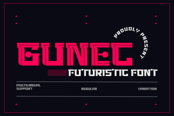 Gunec: The Futuristic Display Font for Modern Branding