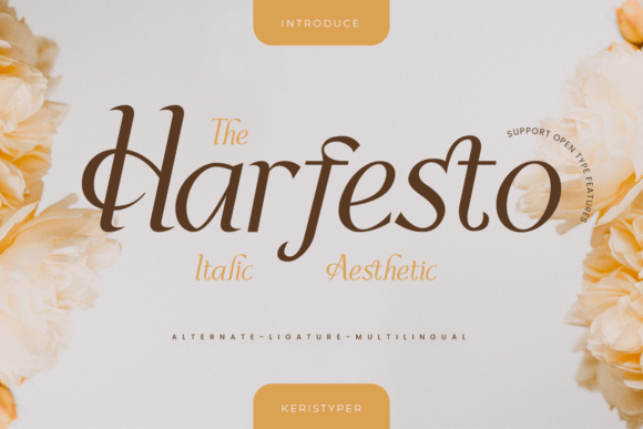 Harfesto: The Elegant Display Font for Modern Digital Brands