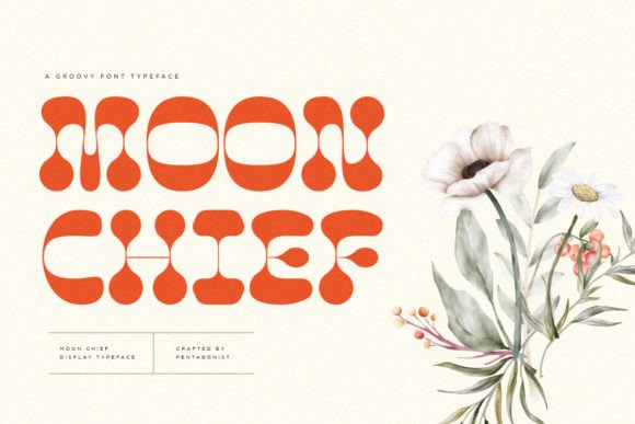 Moon Chief: A Retro Groovy Display Typeface for Vintage Branding