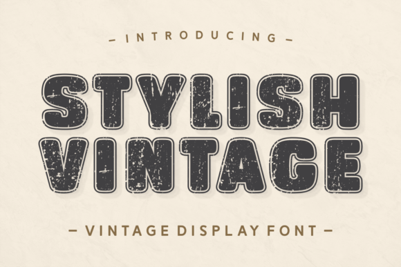Stylish Vintage: A Grunge Display Font for Bold Branding