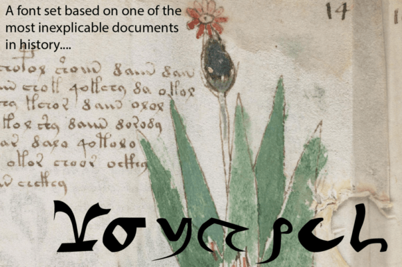 Voynich - Etched: The Mysterious Display Typeface for Crafters